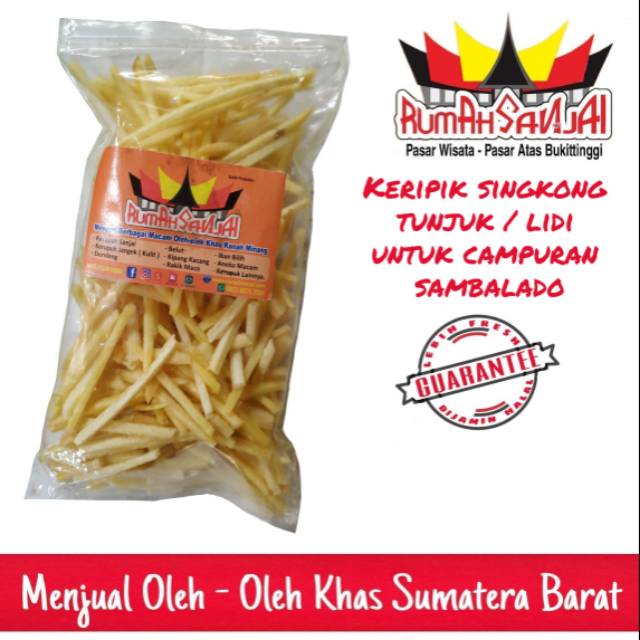 

Keripik Singkong Tunjuk / Lidi Campuran Sambalado 250 gr