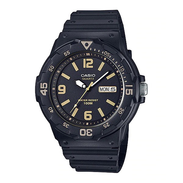 Casio Original MRW-200H Jam Tangan Pria - Analog - Karet - Hitam