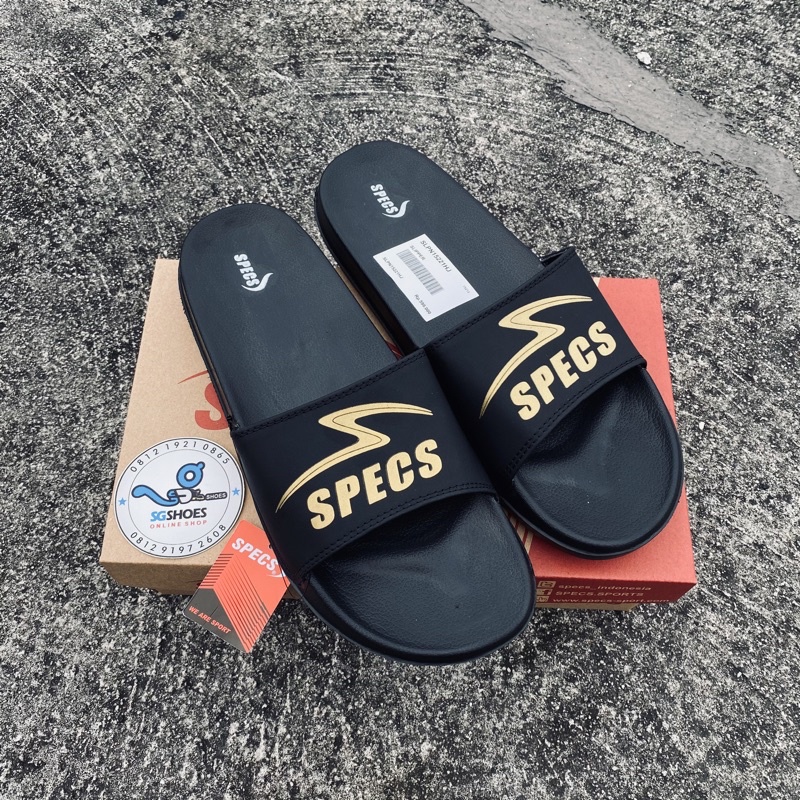 Sandal Slop Specs Sandal Slide Specs Sandal Specs-Black gold