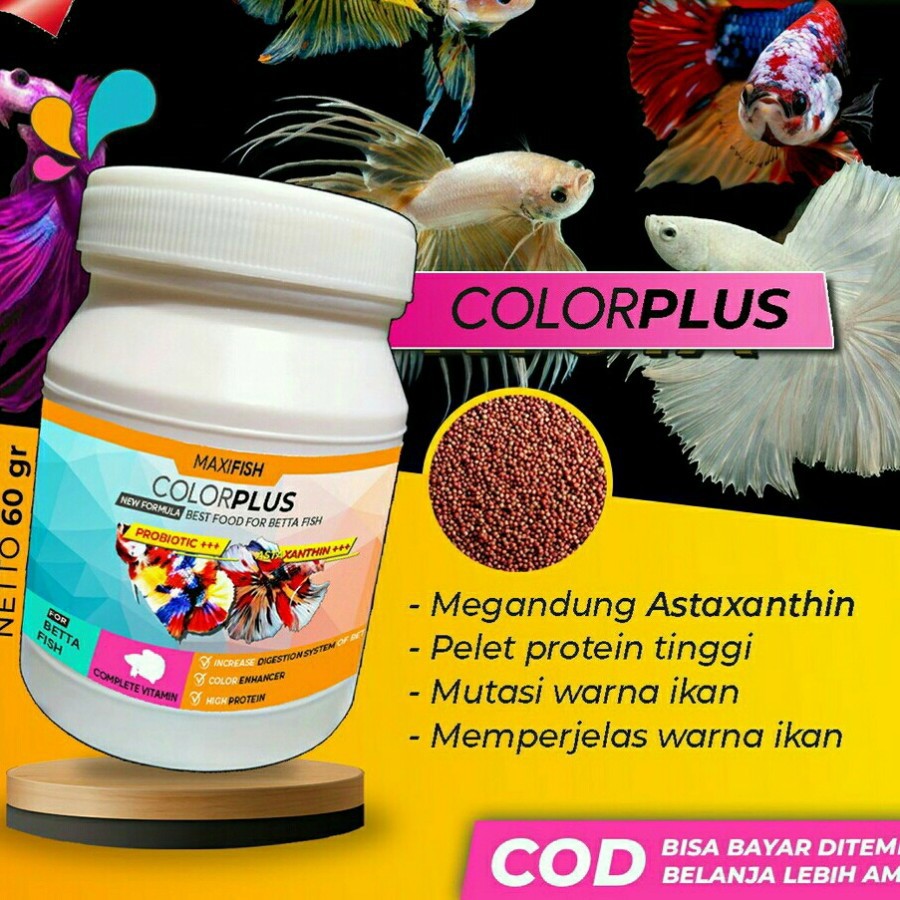 COLORPLUS Pelet Ikan Cupang Guppy