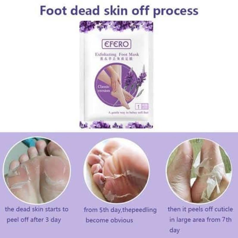 [Per Pc] Masker Kaki EFERO Exfoliating Foot Mask Lavender / Rose / Aloe Vera / Olive