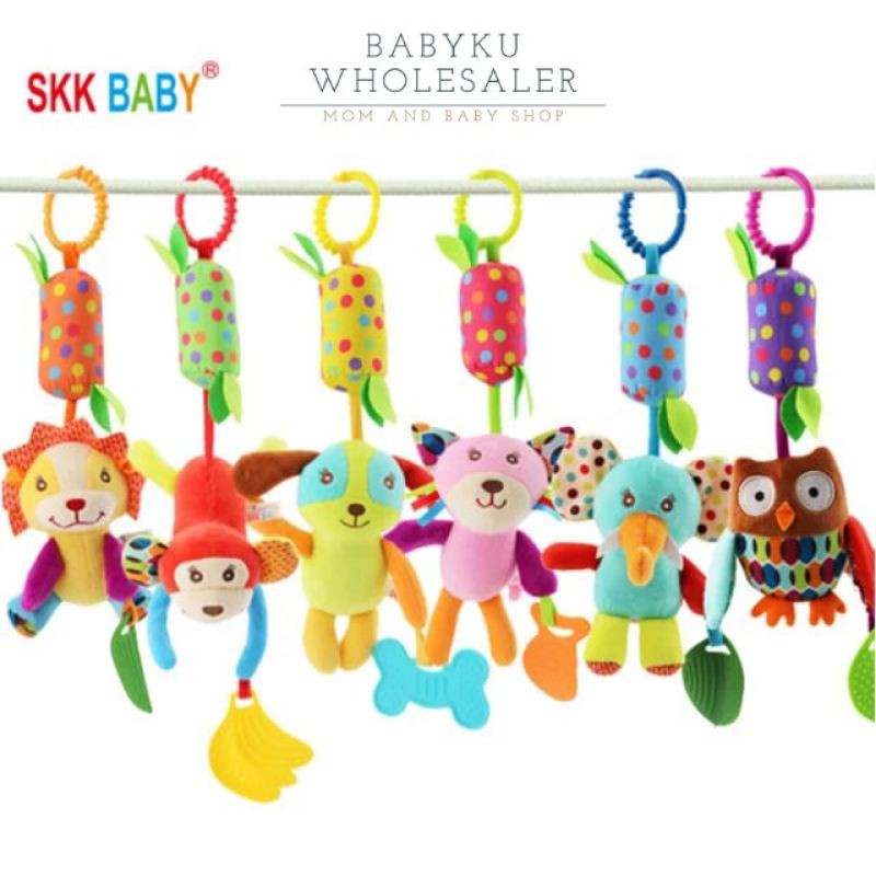 Mainan gantungan bayi rattle teether / baby hanging toys / mainan boneka gantungan stroller