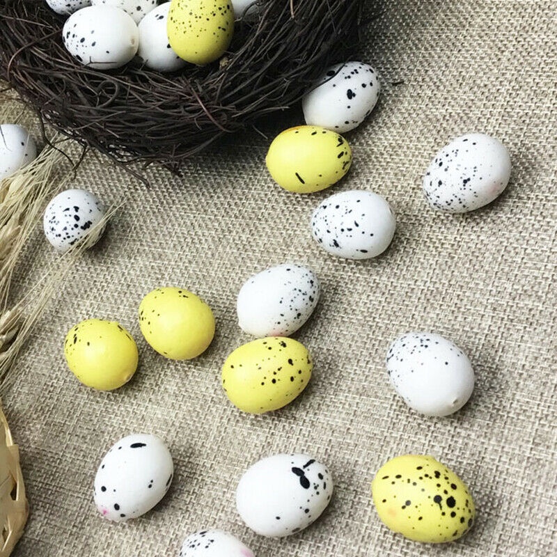 10pcs Telur Puyuh Paskah Imitasi Bahan Plastik Untuk Dekorasi Rumah