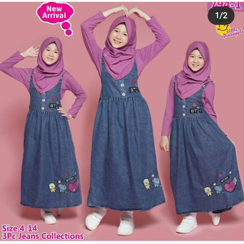 SET OVERALL JEANS ANAK TANGGUNG // SET ANAK TANGGUNG KEKINIAN