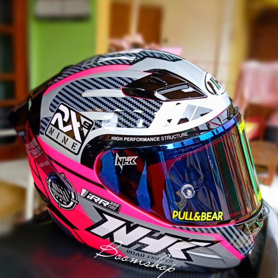 helm nhk rx9 racer pink paket ganteng