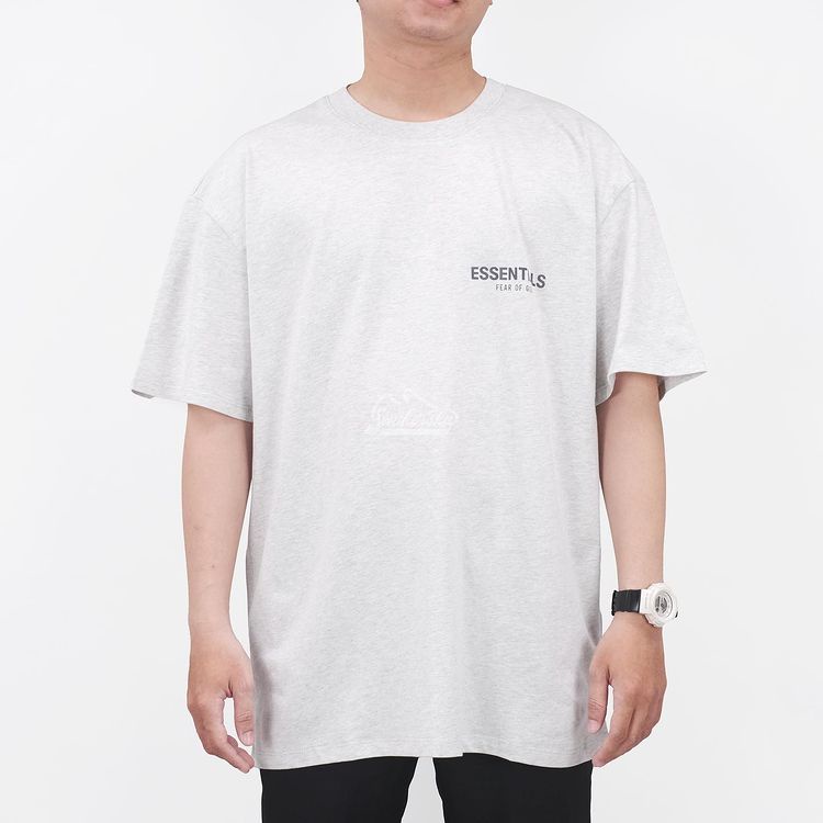 Essentials FOG Core Heather Light Oatmeal Tee SS22