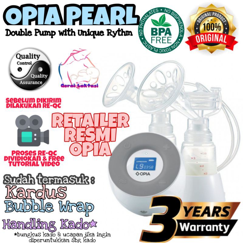 OPIA PEARL DOUBLE ELECTRIC BREAST PUMP - POMPA ASI ELEKTRIK OPIA PEARL