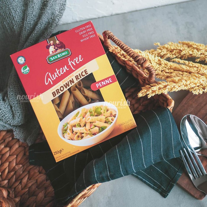 

Ss5Gg San Remo Organic Gluten Free Pasta Penne (Pasta Organik) 250 Gr Ff045