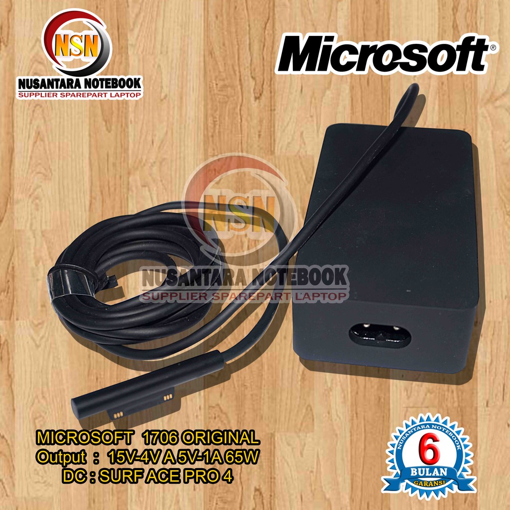 Adaptor Charger Original 15V - 4A 65W For Microsoft Surface Pro 4