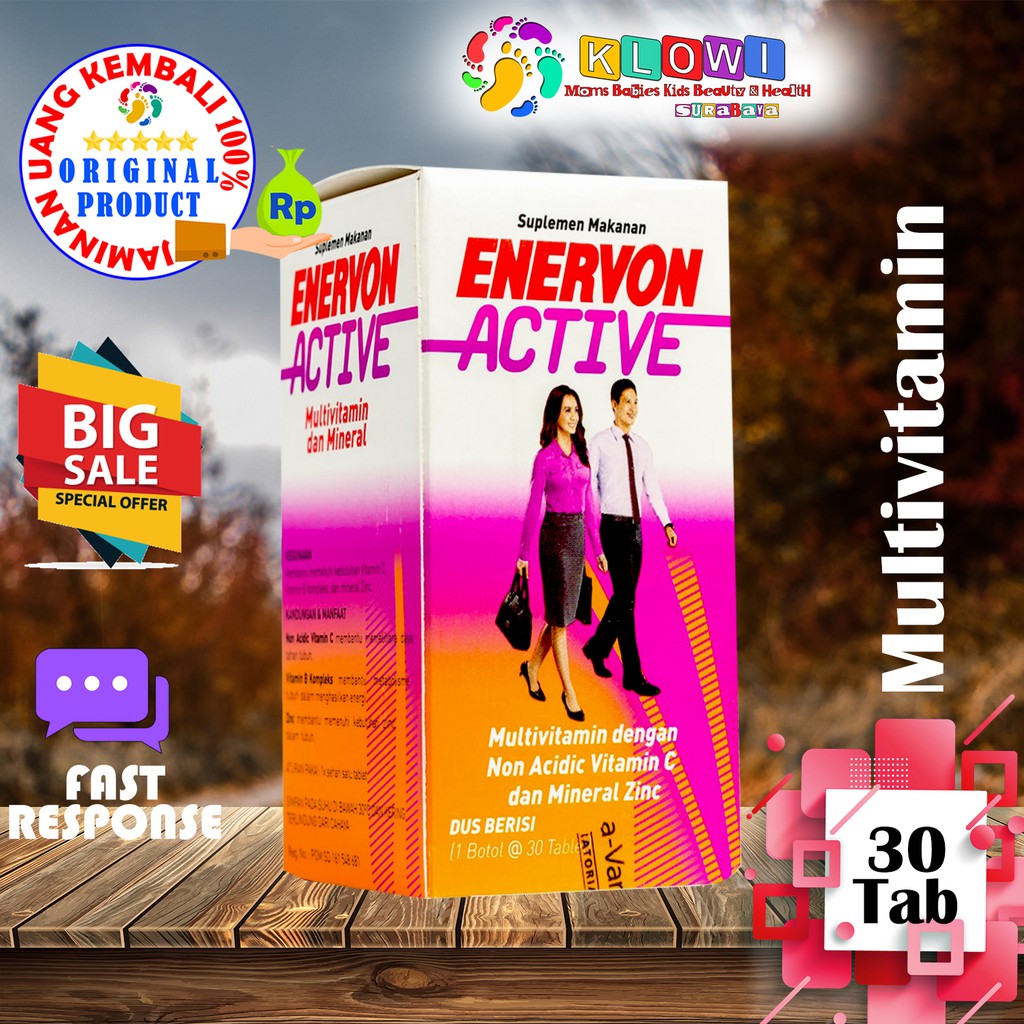 Enervon Active - 30 tablet Multivitamin Menjaga Daya Tahan Tubuh