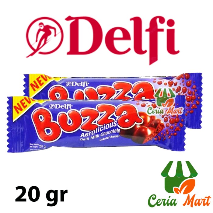 

Coklat Delfi Buzza Aerolicious Milk Chocolate 20 gr Crispy Cokelat Bar