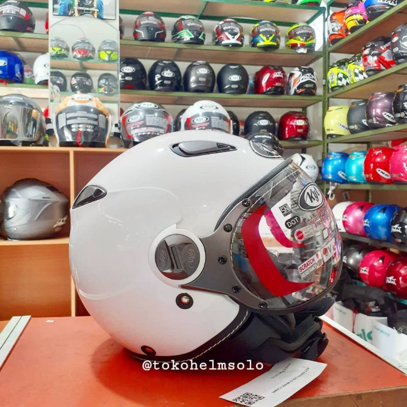 Jual Helm Kyt Elsico White Putih Polos Shopee Indonesia