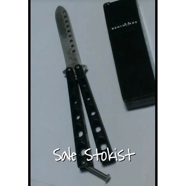 pisau balisong tumpul latihan training freestyle sekrup permanen paten