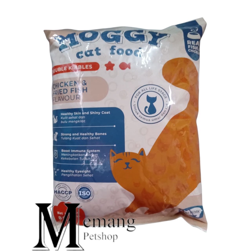 Moggy Cat 800gram - Chicken Fried Fish - Makanan Kucing - Kitten Food