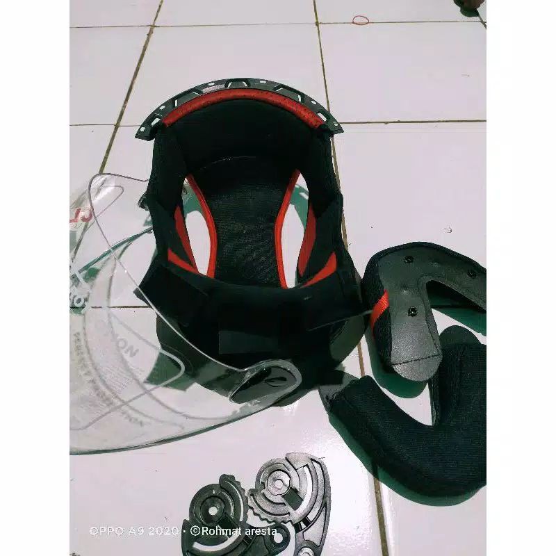 Busa helm NHK r6 1set/full set kancing plastik free kaca helm + rachet nhk r6