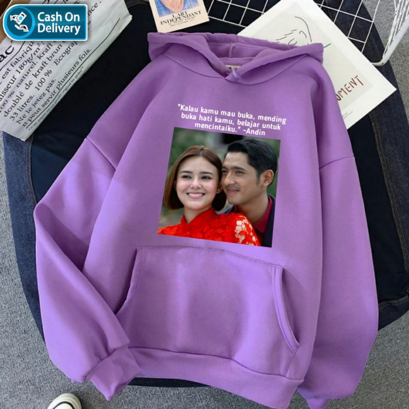 Hoodie Wanita Ikatan Cinta Andin Aldebaran Oversize Korean Style Sweater Murah Tebal Xxl Kekinian