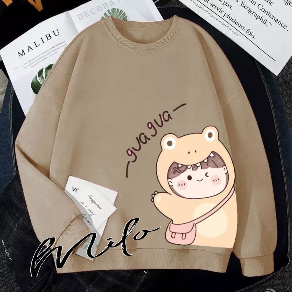 VS GG - baju ATASAN sweater GUA GUA over size wanita - konveksi murah tanah abang