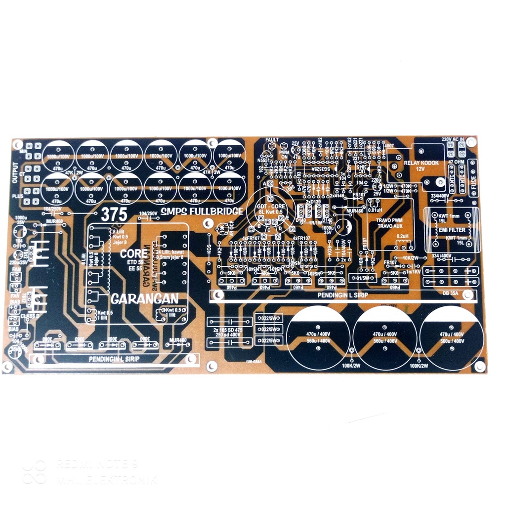 PCB SMPS FULLBRIDGE GARANGAN TIPE 375