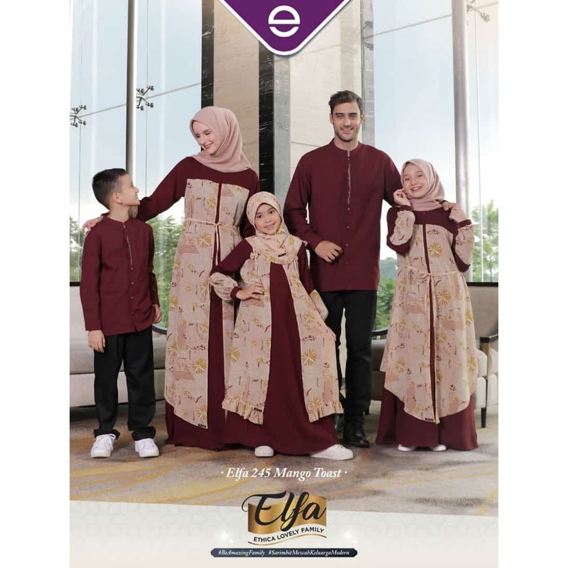SARIMBIT KELUARGA TERBARU / ELFA 245 MANGO TOAST / GAMIS DEWASA KAGUMI 253 MANGO TOAST / KOKO DEWASA