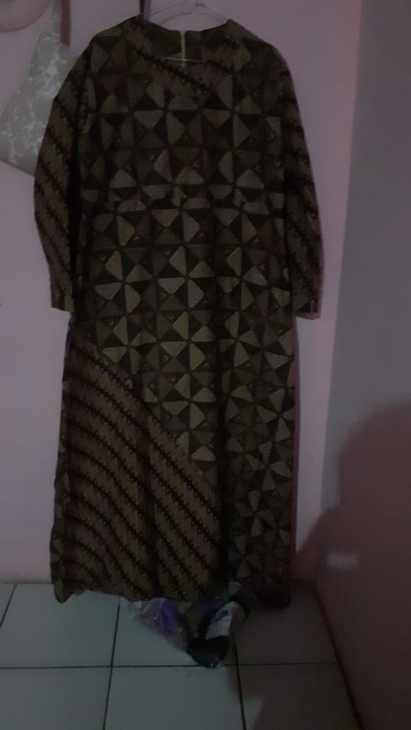Gamis Kombi Genes #2 Batik Kombinasi Sogan Muslim Pesta