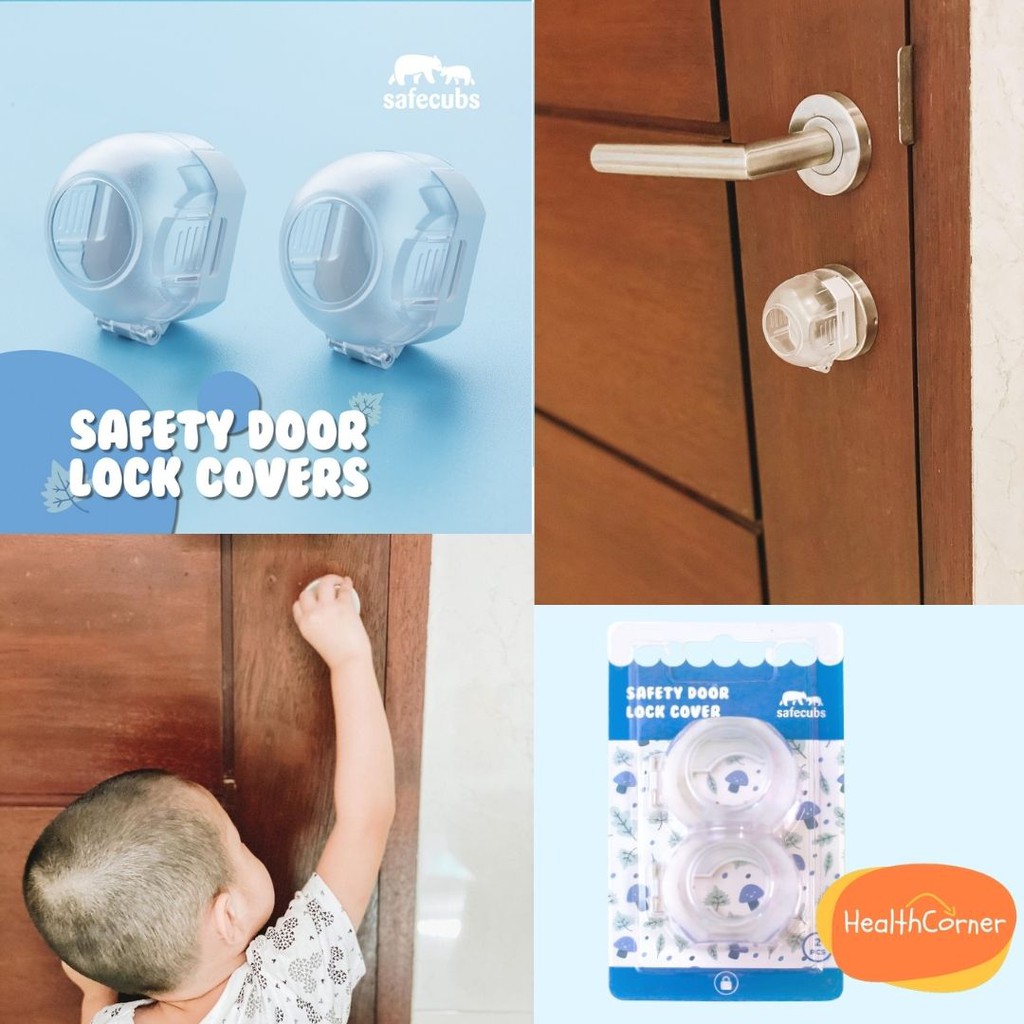 Safecubs Safety Door Lock Cover / Pengaman Kuncian Pintu