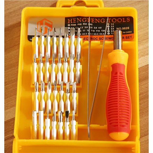 Obeng Set Multifungsi 32 In 1 / Obeng Service Tool Kit Radio Set Hp Lengkap Dengan Pinset