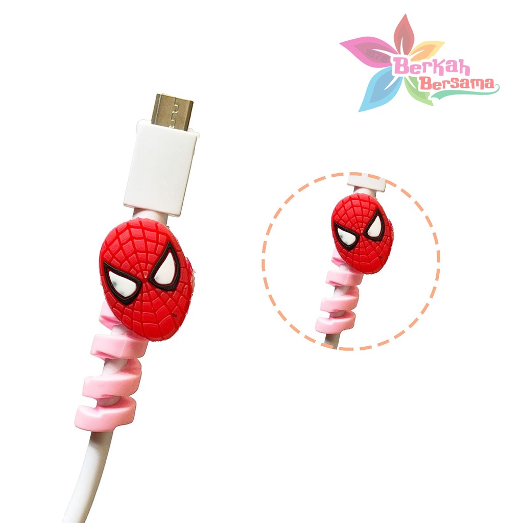 Cable Saver TWIST Cable Protector SPIRAL Pelindung Ujung Kabel karakter android iphone BB6638