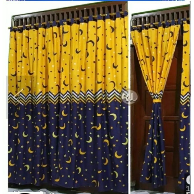 Gorden Pintu Horden Jendela Serut Bahan Halus Uk 100 x 200 cm