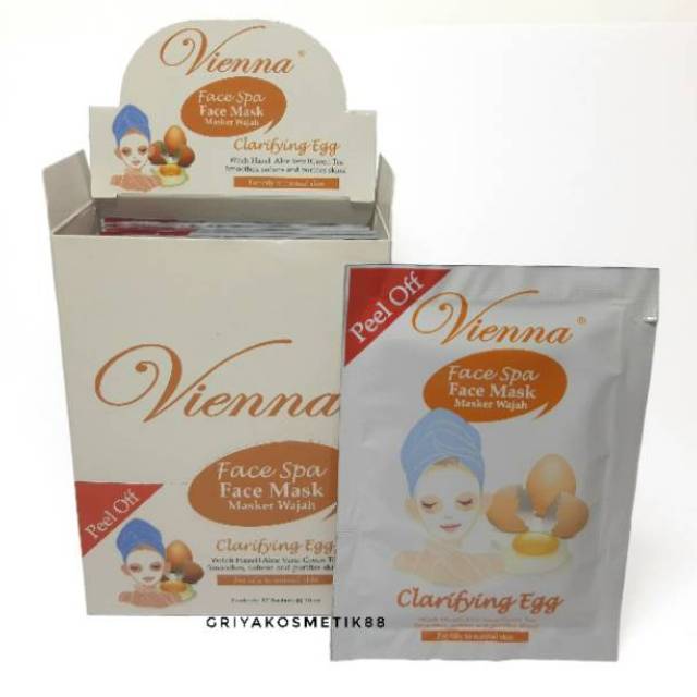 Sachet Masker Wajah Vienna Clarifying Egg BPOM