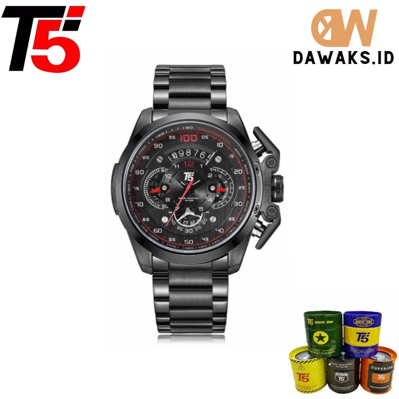 JAM TANGAN PRIA T5 H3633 CHRONOGRAPH ORIGINAL TAHAN AIR+FREEBOX+PAPERRTAS+JAM TANGAN TERMURAH