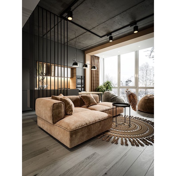 Sofa Minimalis Sofa Tamu Bludru Halus Cantik Sofa Kayu Jati Fullseat