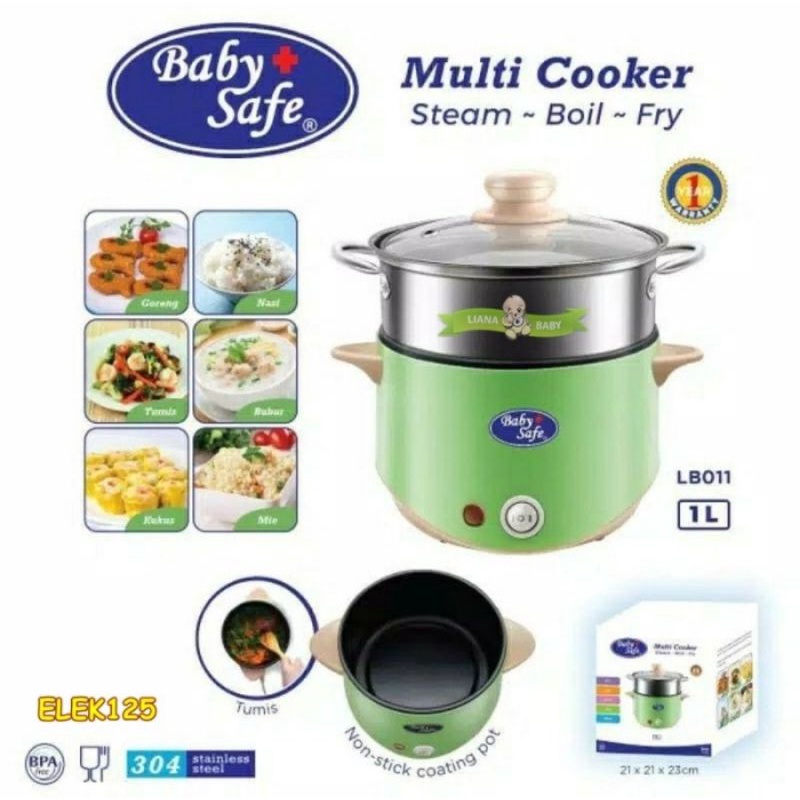 Baby Safe Multi Function Cooker 1 Ltr (LB011)/Alat Masak Makanan Bayi