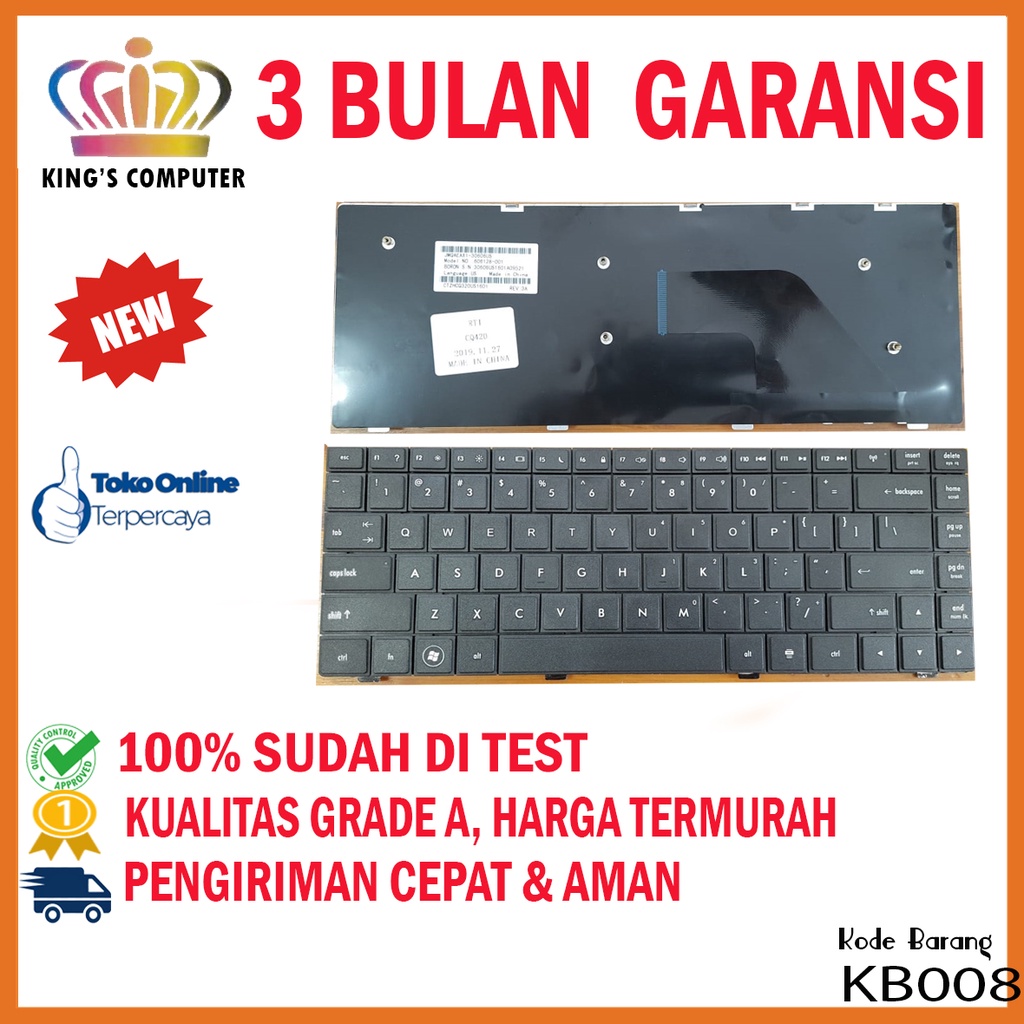 Keyboard Laptop Hp Compaq CQ420 Cq320 CQ321 CQ325 CQ326 CQ420 CQ421 Series Hitam