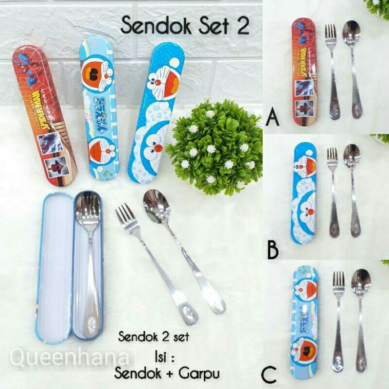 Set Sendok /Lunch Box Set keramik karakter