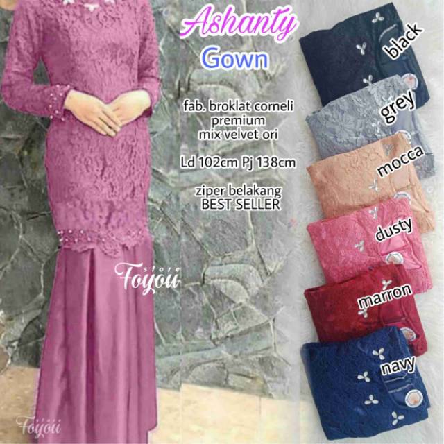 Dress brokat ashanty