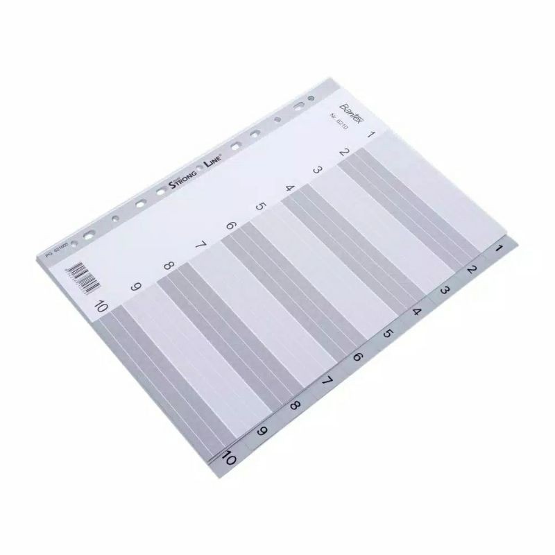 

Bantex PP Pembatas Binder Divider Size A4 10 Lembar Index Numeric