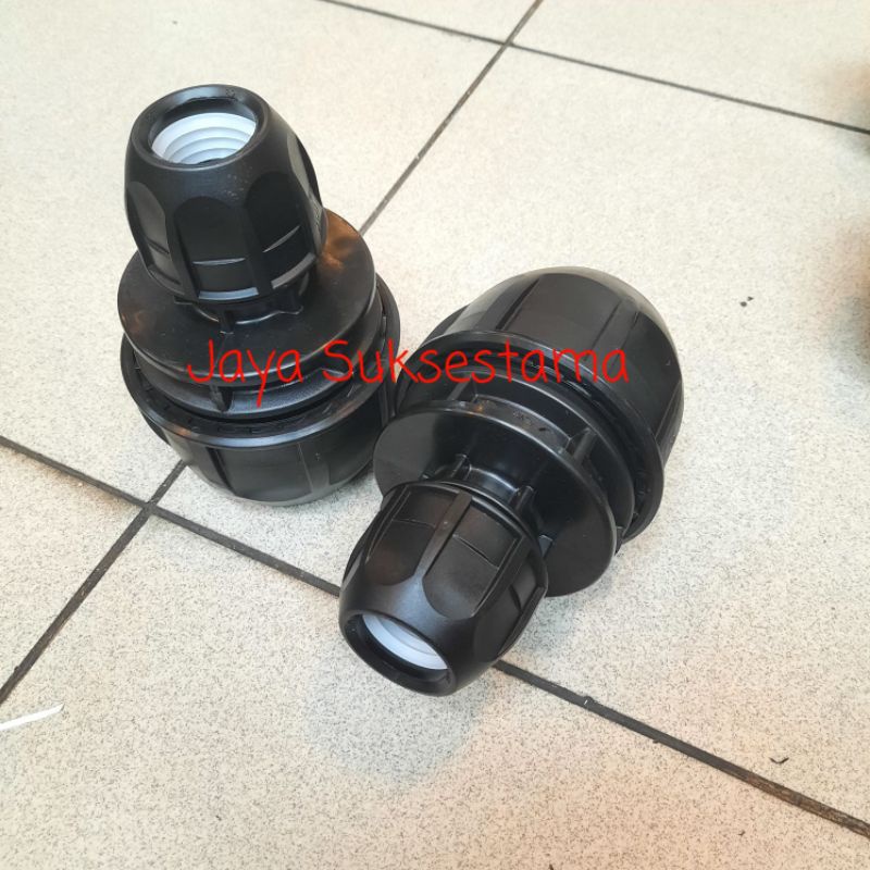 Socket Reducer Pipa HDPE 40mm x 25mm - Reducing Coupler HDPE