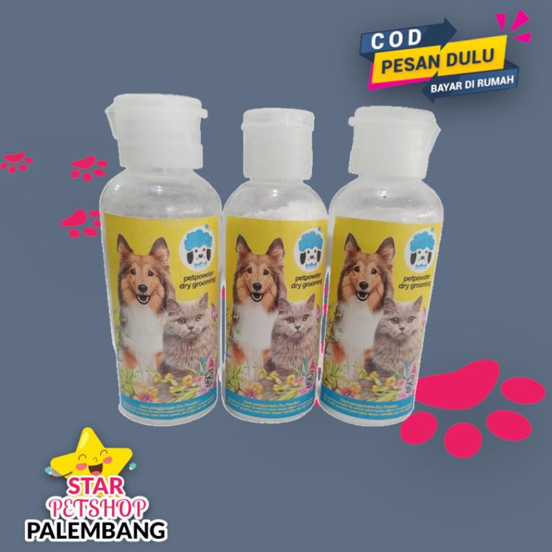 Bedak ANTI KUTU dan JAMUR SCABIES PetPOWDER dry grooming