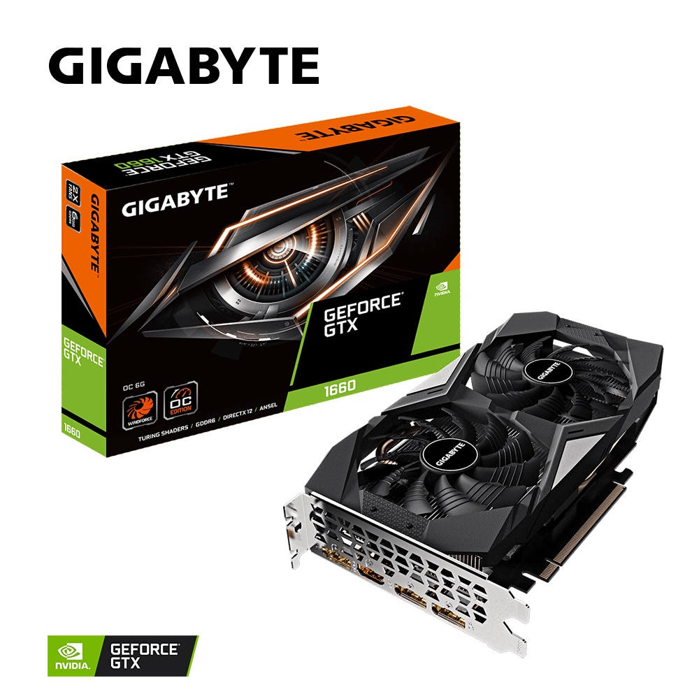 VGA GIGABYTE NVIDIA GEFORCE GTX 1660 OC 6G GV-N1660OC-6GD GTX1660