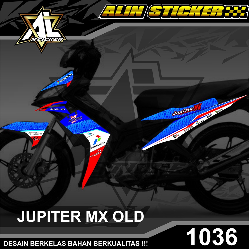 1036 STRIPING STICKER JUPITER MX OLD DESAIN GP MANDALIKA RACING SEMI FULL