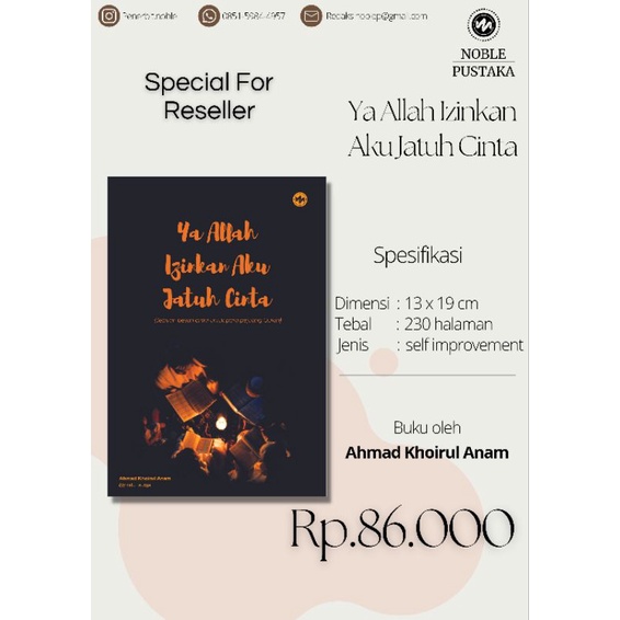 [khusus reseller] buku Ya Allah Izinkan Aku Jatuh Cinta