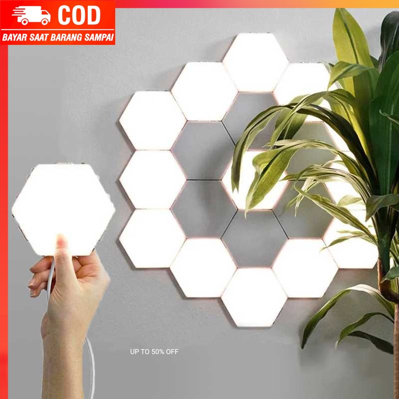 (100% BARANG ORI) Coquimbo Lampu Dekorasi Dinding Quantum LED Hexagon 3 PCS - M99