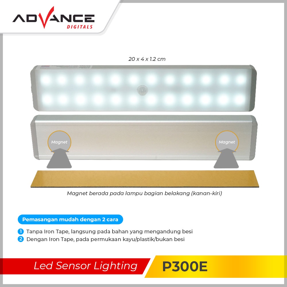 【Garansi 1 Tahun】ADVANCE Touching LED Night Light P300E Smart Night Lamp with Remote USB Charge