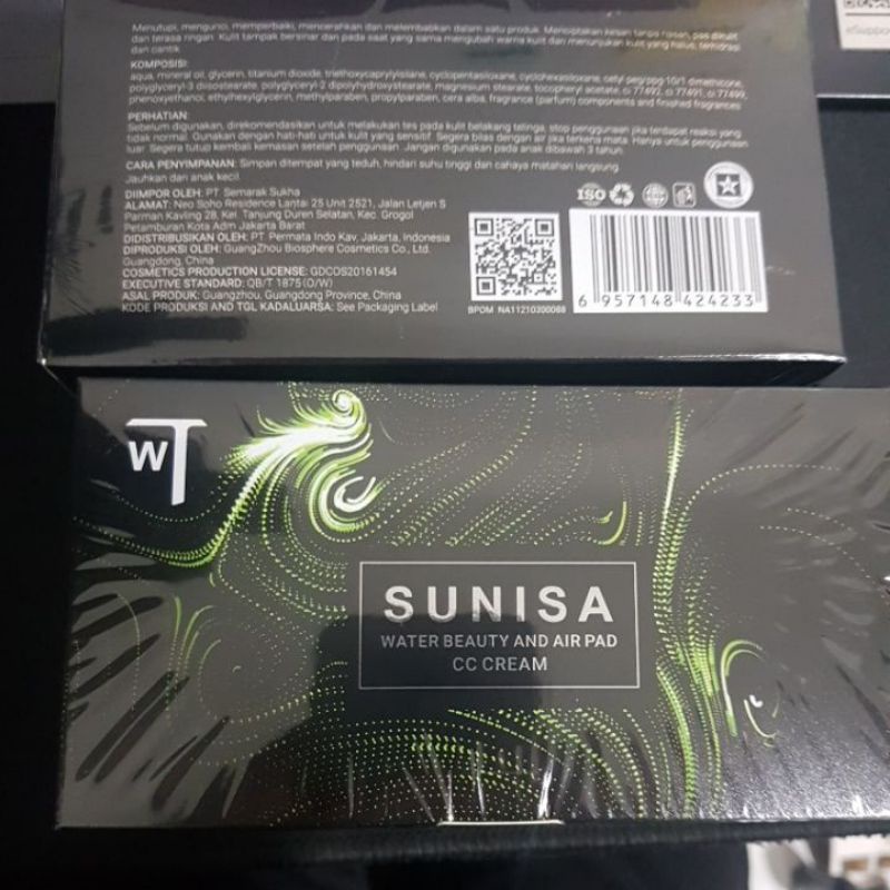 SUNISA CC CREAM BPOM ORIGINAL SUNISA WATER BEAUTY AND AIR PAD CC CREAM SUNISA CREAM SUNISA CC CREAM