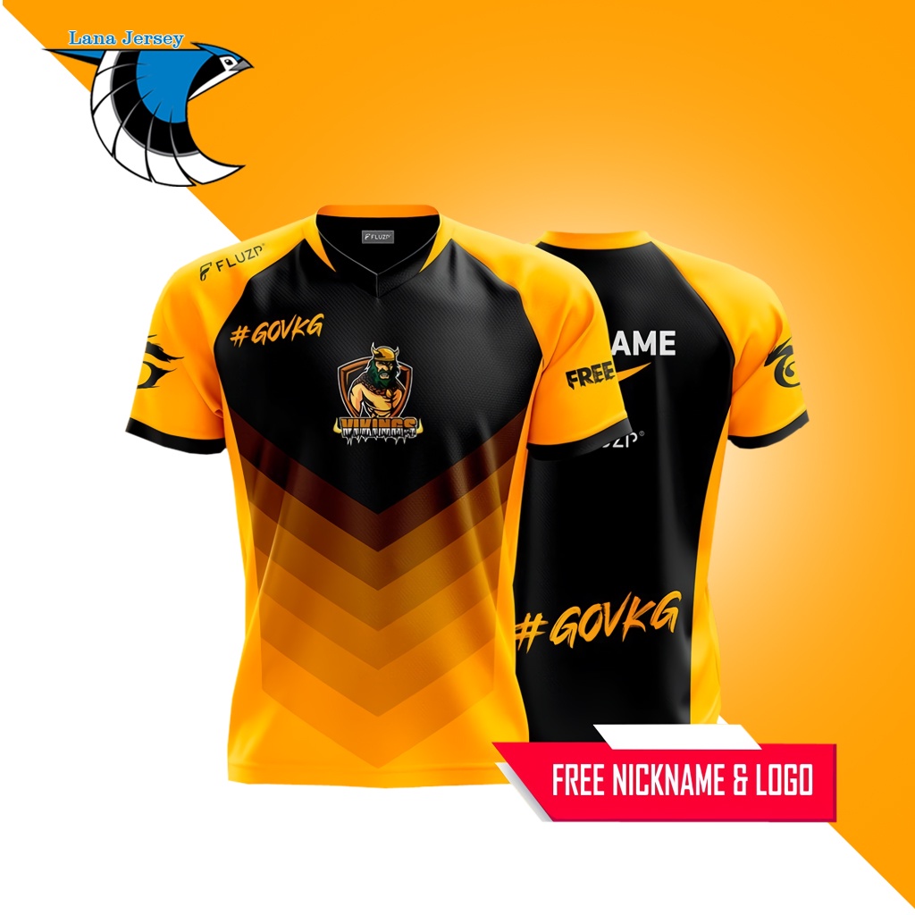 JERSEY BAJU KAOS GUILD GAMING FREEFIRE FF MOBILE LEGENDS ML PUBG BISA CUSTOM + LOGO (FREE NICKNAME)