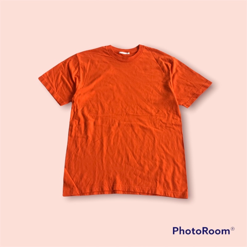 kaos polos seperti gildan heavy cotton orange oversized