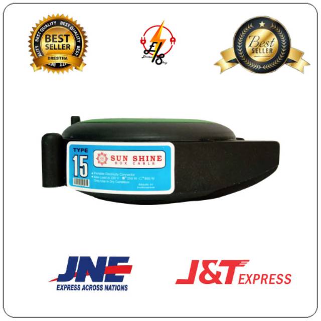 Beliajadulu88 Kabel Roll gulungan REDTOP SUNSHINE 15M plus SWITCH