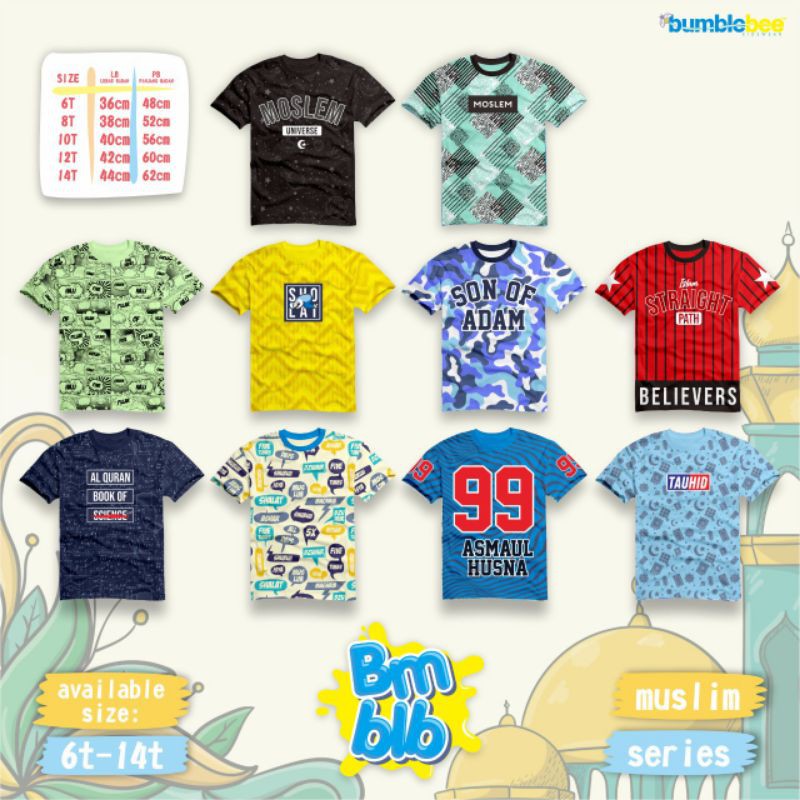 [6 - 14 Tahun] Bumblebee Kaos Anak Remaja Tanggung Laki-laki Distro Muslim Series