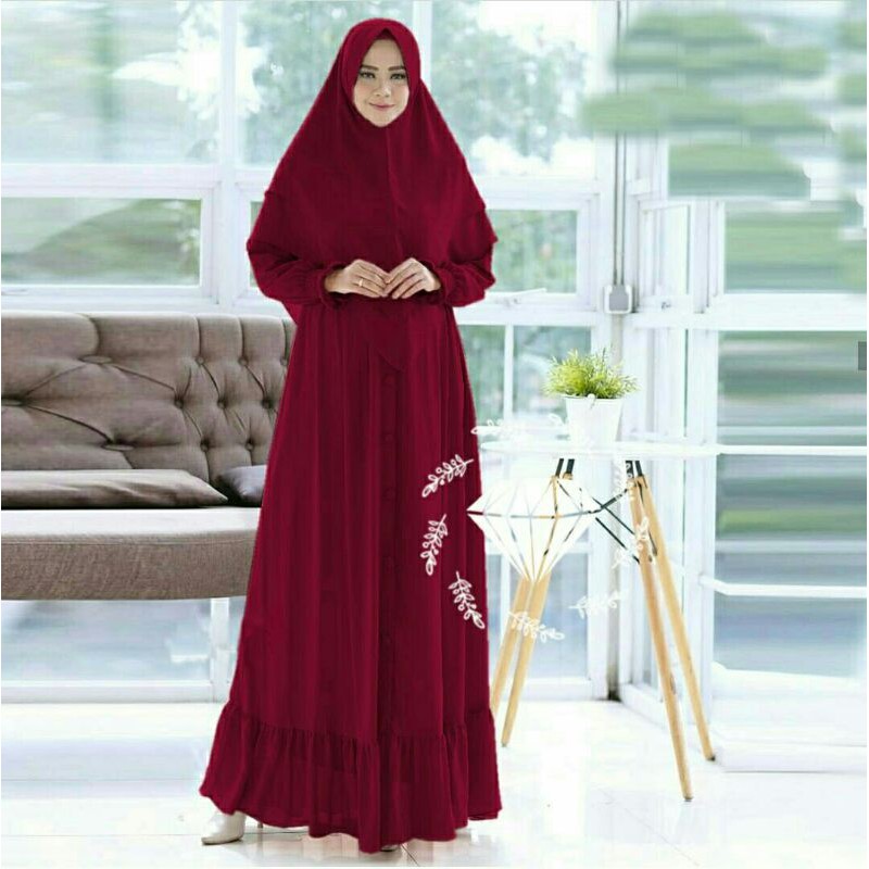 Maxi Maxy Dress Gamis Syari Moscrepe Nadira