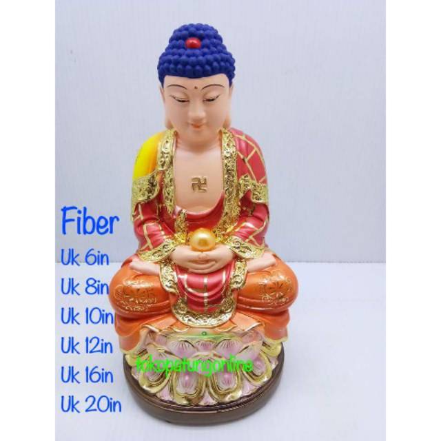 Patung Buddha Sakyamuni Se Cia Mo Ni Fo Fiber New